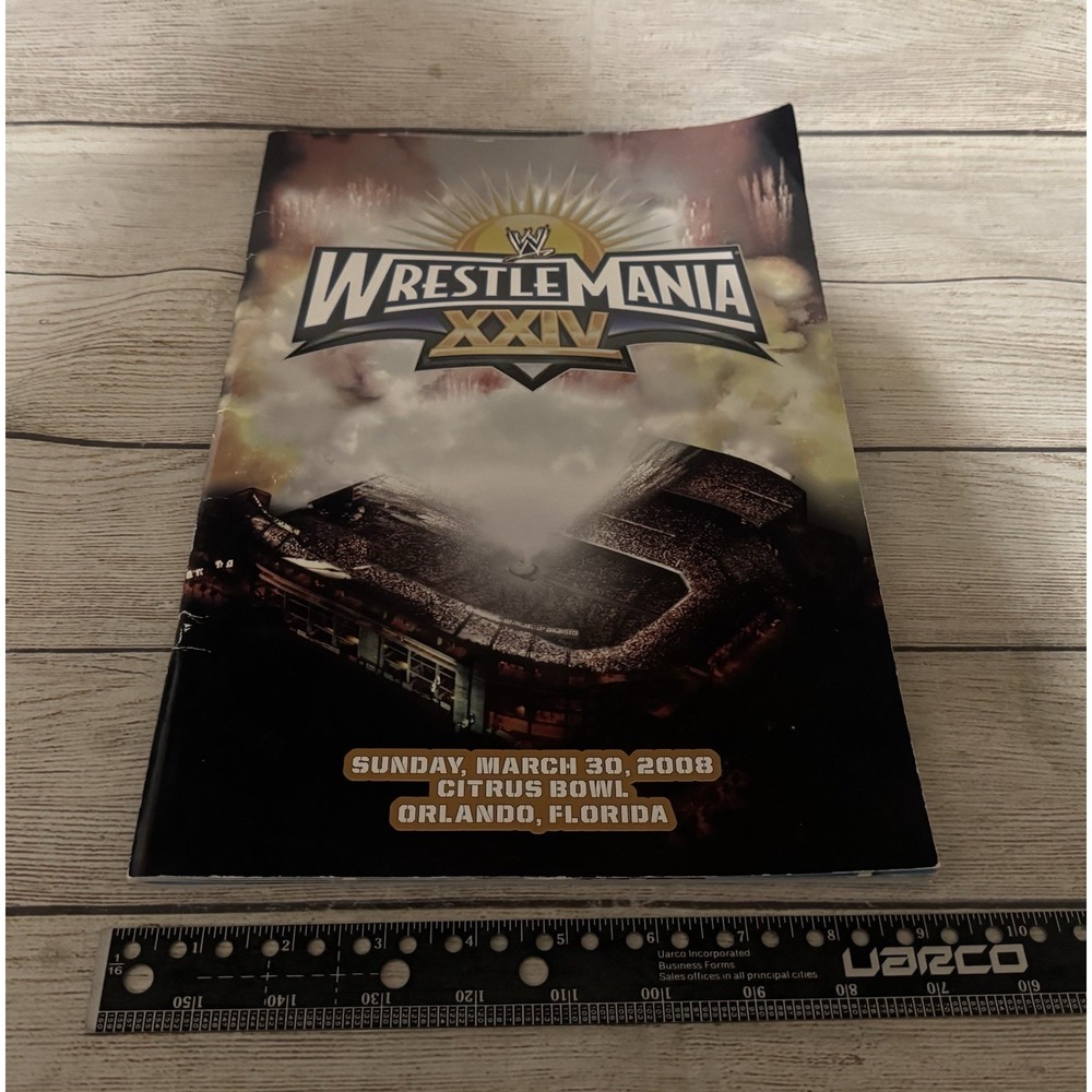WWE WWF Wrestlemania 24 XXIV Official Program John Cena Orlando Florida GTubX